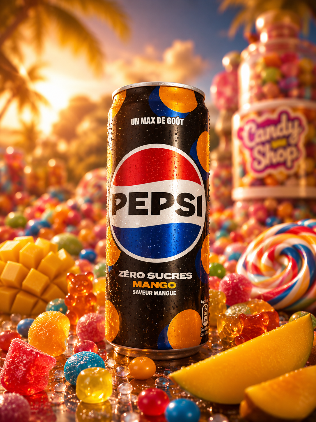 Pepsi zéro sucre goût mangue